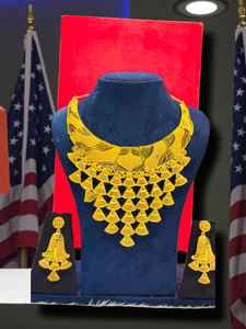 AWAIS HOUSE Collier et Bracelet de Mariage de Luxe Vintage Personnalisé Plaqué Or Sertissage Griffe Infini Hip Hop Diamant pour Mariée - Product Image 4