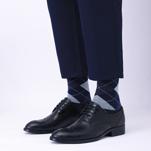Men's Breathable Striped Dress <b>Socks</b> Men's Crew Mid-Calf <b>Socks</b> Business-Casual Striped Plus-Size <b>Socks</b> - Product Image 5