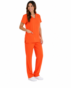 Ensemble de blouses médicales respirantes à col en V avec logo personnalisé, ensemble de blouses médicales souples et extensibles à manches courtes, uniforme d'hôpital, tenue de travail pour infirmières, kit de pantalons - Product Image 5