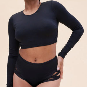 Conjunto 2026: Top corto de cuello alto y cintura alta para mujer, ideal para pole dance, ligero, para verano, actuaciones en escenario, entrenamiento, servicio OEM. - Product Image 2