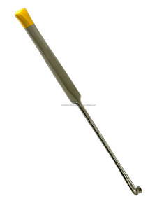 Lot de 3 crochets chirurgicaux manuels en acier inoxydable pour ovariohystérectomie vétérinaire et récupération de cornes utérines, pour hôpital - Product Image 2