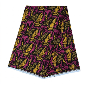 High Quality African Wax Print Cotton Fabric for Custom Fashion Wedding Event Wear Wholesale OEM ODM Supplier - Product Image 1