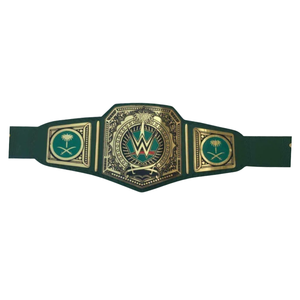 เข็มขัดแชมป์ WWE ซาอุดีอาระเบีย แบบปรับแต่งได้ คุณภาพสูง สีเขียวและสีทอง เข็มขัดกีฬาแบบสั่งทำพิเศษ เข็มขัดแชมป์รุ่นสะสม - Product Image 6