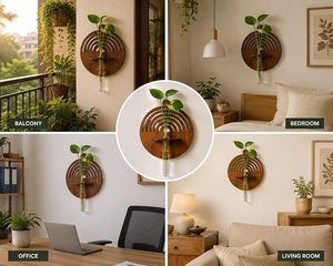 Soporte de Pared Moderno Hecho a Mano para Macetas de Bambú, Decoración para Plantas de Interior - Regalo - Product Image 3