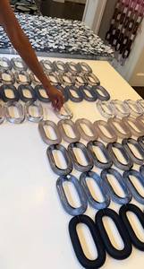 Wholesale <b>Large</b> Colorful Resin Chain Link <b>Wall</b> Art DIY <b>Wall</b> Hanging <b>Decor</b> for Home Craft Projects Modern Handmade - Product Image 5