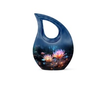 Grande urne funéraire en forme de larme d'éléphant pour cendres humaines, mini urne décorative en métal pour cendres de femme.