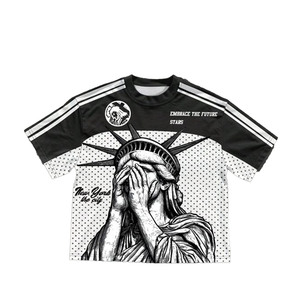 T-shirt de sport unisexe surdimensionné en maille avec imprimé graphique streetwear, vente en gros, fournisseur OEM 2026 - Product Image 1