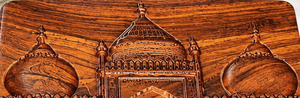 Caja de almacenamiento islámica de madera antigua y hermosa, tallada con diseño de cúpula de mezquita, cofre decorativo para almacenamiento, venta al por mayor. - Product Image 3