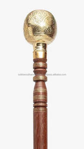 Vente chaude bâton de marche en bois avec nouveau Design poignée en laiton canne de marche pliante cannes de marche décoratives - Product Image 3