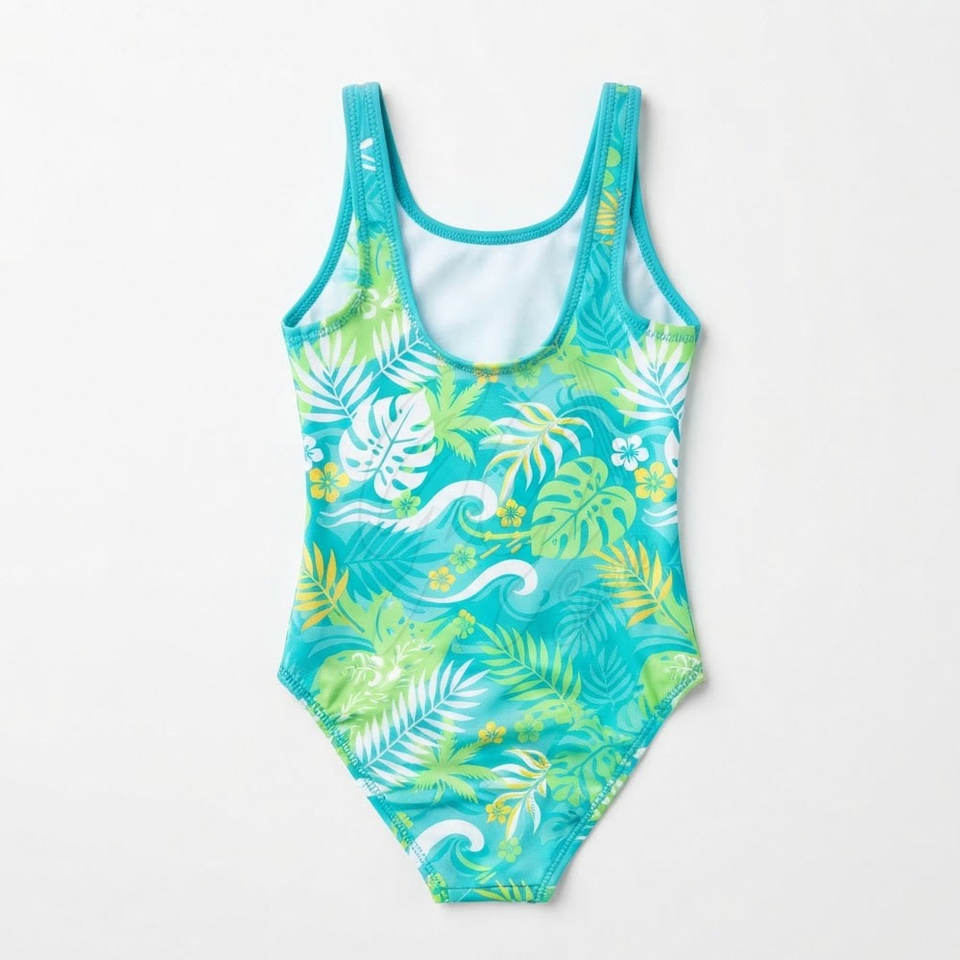 Kids Girls Long Sleeve Swim Suit UV Protection Swimwear For Beach ...