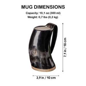 Premium Buffalo Horn Tankard Handmade Home Decor Gift Buffalo Horn <b>Mug</b> with Polished Finish Handmade Craft - Product Image 2