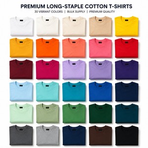 T-shirt in Cotone a Fibra Lunga all'Ingrosso, Personalizzabile OEM, Certificato GOTS, Sostenibile, Marca Premium per Uomo - Product Image 1