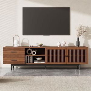 Mobile TV Moderno da 78 Pollici con Cassetti Profondi e Gestione Cavi, Cerniere a Chiusura Ammortizzata per TV fino a 85 Pollici, Centro Intrattenimento - Product Image 3