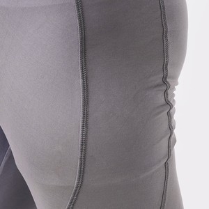 <b>Men's</b> Gray <b>Compression</b> Leggings Full Length Elastic Waist Solid Color Spandex Nylon Athletic <b>Tights</b> - Product Image 3