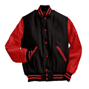 Cheap Rate Custom Unisex Bomber <b>Jacket</b> Wholesale Blank Varsity Baseball <b>Jackets</b> Stand Patchwork Wool Sleeves All Colors 2023 - Product Image 6