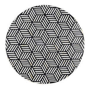 Trendy Starcatcher, mesa de centro con incrustaciones de hueso geométrico, artesanías artísticas, muebles para el hogar con soporte de Metal decorativo - Product Image 2