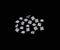 Diamant de laboratoire taille princesse 1,20 carat 2,0 mm, certifié IGI, percé au laser, couleur D, pour la fabrication de bijoux [20 pièces]