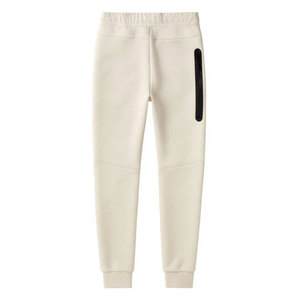 Men's <b>White</b> Cotton Sweatpants Elastic Waist Drawstring Casual <b>Joggers</b> Side Pockets Midweight Knitted Autumn Wear - Product Image 2