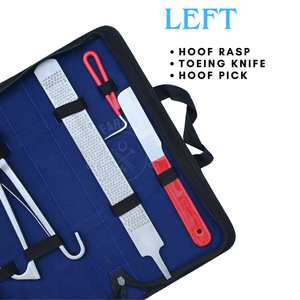 Kit d'outils de fermeur avec coupe-ongles pour poulets de ferme, couteau à ongles à lame en D pour le soin des ongles, couteau à ongles à poignée rouge, râpe et cure-ongles - Product Image 4