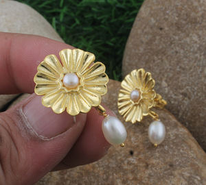 Pendientes de Perlas Naturales, Plata de Ley 925, Plateados, Elegantes, Regalo de Boda para Mujer, para Fiestas - Product Image 2