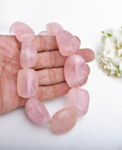 Cuentas de Cuarzo Rosa Lisas de 15 Pulgadas, Cuentas de Cuarzo Rosa Natural Lisas para Joyería Fina y Piedras Preciosas - Product Image 6