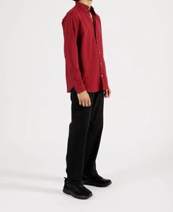 Chemise noire unie à manches longues pour homme, chemise élégante à manches longues pour homme, chemise décontractée chic à manches longues pour homme, chemise ajustée pour homme - Product Image 6