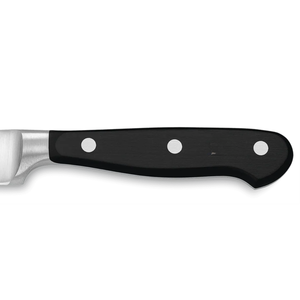 Couteau utilitaire professionnel en acier inoxydable avec manche à triple rivet noir, lame tranchante pour la découpe de viande et de légumes en cuisine - Product Image 3