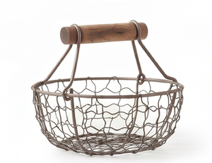 Porte-œufs en forme de panier, en métal thermolaqué, finition noire élégante, parfait pour le rangement et la présentation en cuisine - Product Image 2
