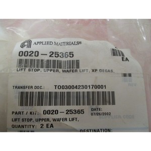 2 AMAT 0020-25365 LIFT STOP, UPPER WAFER LIFT, XP - อุปกรณ์และอะไหล่เซมิคอนดักเตอร์ระดับโลกที่เชื่อถือได้ - Product Image 1