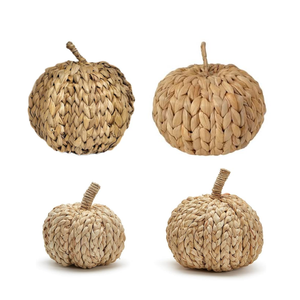 Adornos Rústicos y Elegantes de Jacinto de Agua con Diseño de Calabaza Otoñal para Decoración de Acción de Gracias, Hechos a Mano en Vietnam - Product Image 1