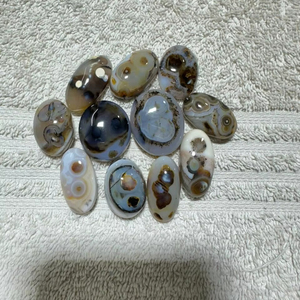 Venta al por mayor de cabujones de ágata natural en forma de ojo, corte ovalado, para meditación y fabricación de joyas - Product Image 1