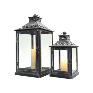 Wholesale Home <b>Decorative</b> Antique Look Metal Candle Holder <b>Moroccan</b> Lanterns for Tabletop and Floor - Product Image 2