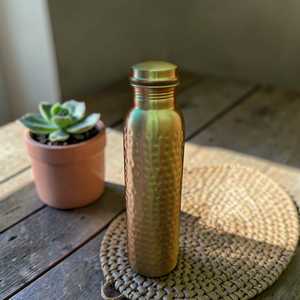 Premium Hammered Copper Water Bottle Stylish and Durable Drinking Bottle for Home Travel and Fitness At <b>Cheap</b> Price - Product Image 1