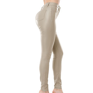 Pantalon en cuir pour femme, coupe slim, chaud pour l'hiver, fermeture à boutons, design unique, pour adultes - Product Image 5