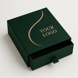 กล่องใส่เครื่องประดับแบบลิ้นชักสีเทา ทำจากกระดาษแข็งรีไซเคิล เป็นมิตรกับสิ่งแวดล้อม พร้อมโลโก้สั่งทำได้ บรรจุภัณฑ์ของขวัญแบบเลื่อนได้ ย่อยสลายได้ นำกลับมาใช้ใหม่ได้ - Product Image 5