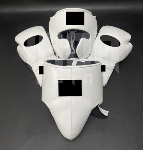 Set de Boxeo Personalizable de Alta Calidad, Protector de Cabeza y Mejillas, Cuero Vacuno 100% Genuino, Acolchado de 4 Capas, Cierre con Cordones - Product Image 1