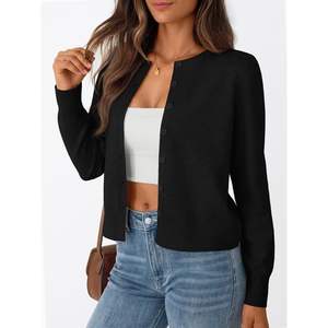 FOXA 2025, cárdigan de manga larga con cuello redondo ligero para mujer, suéteres, Otoño/Invierno 2025, moda de otoño, trajes estampados, ropa - Product Image 2