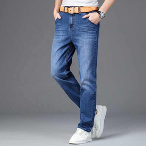 2025 High Quality Men's Casual Denim <b>Jeans</b> Pants Stylish Straight Style <b>with</b> Mid <b>Waist</b> Factory Direct High Street Fashion - Product Image 3