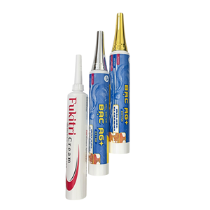 Tube cosmétique en plastique PE blanc, emballage compressible pour crème pour le visage, crème pour les mains, imprimé brillant - Product Image 6