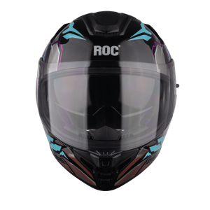 Casco ROC de fabricación vietnamita R11, casco de motocicleta integral Premium, diseño gráfico moderno, doble visera, liberación rápida - Product Image 2