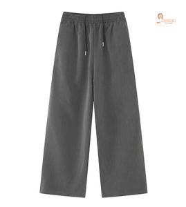 Pantalon décontracté pour homme, coupe droite, 100% coton, léger, taille mi-haute, respirant, design personnalisé - Product Image 1
