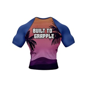 Meilleures ventes Rashguard de compression unisexe, taille personnalisée, confortable, respirant, séchage rapide, fabriqué au Pakistan, pour BJJ MMA - Product Image 3