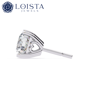 Lab Grown Diamond Round Brilient Cut Diamond Stud <b>Earrings</b> Classic Style Women Wedding Jewelry IGI Certified - Product Image 5