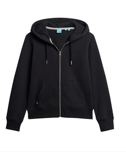Sweat-shirt à capuche zippé noir pour femme, en molleton, avec poches, style streetwear décontracté personnalisé, vêtements pour femme - Product Image 3