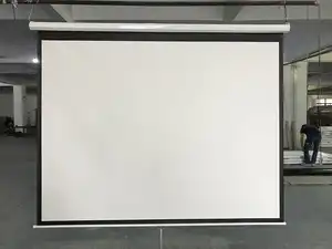 60 72 84 100 120 150 Inch Manual Pull Down Projector Screen Wall Celling Mounted Auto Lock 4K HD Projection Screen