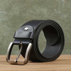 Cinturón Casual de Cuero Genuino de Vaca de Grano Completo al por Mayor de Fábrica para Hombres y Mujeres, Talla Ajustable, Hebilla Metálica de Una Sola Punta - Product Image 3