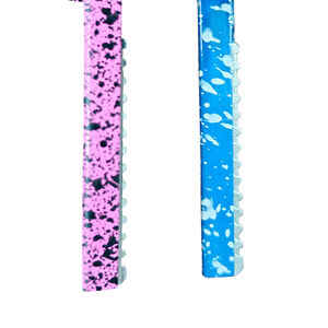 Rasoir à lame en acier inoxydable avec manche en acier bleu, motif goutte d'eau, pour coupe de cheveux, tonification de la barbe, utilisation sur le corps/les aisselles - Professionnel - Product Image 3