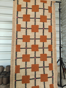 Tapis de couloir géométrique en jute fait main, style bohème rustique avec franges, pour entrée, salon, chambre, décoration de sol - Product Image 4