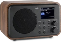 DB-336 ahşap dijital alarmlı saat saat DAB radyo Internet radyo 2.4 "renkli ekran dahili şarj edilebilir pil (2000mAh) dahili