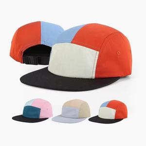 Gorra de 5 Paneles con Logotipo Personalizado al por Mayor, Gorra Estilo Campamento Impermeable, Bordado 3D, Visera Plana, Protección Solar, Gorras Deportivas Ajustables OEM - Product Image 5